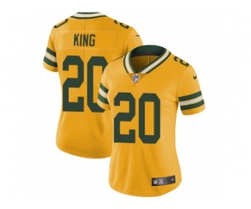 Women's Nike Green Bay Packers #20 Kevin King Limited Gold Rush NFL Jersey