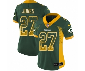 Women's Nike Green Bay Packers #27 Josh Jones Limited Green Rush Drift Fashion NFL Jersey