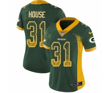 Women's Nike Green Bay Packers #31 Davon House Limited Green Rush Drift Fashion NFL Jersey