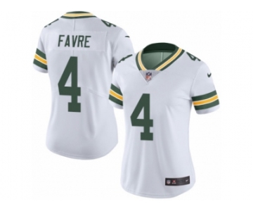 Women's Nike Green Bay Packers #4 Brett Favre Limited White Rush NFL Jersey