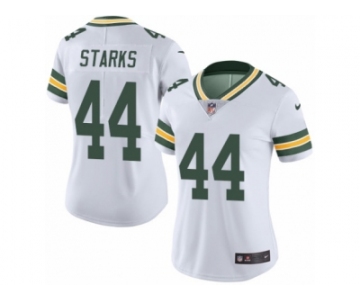 Women's Nike Green Bay Packers #44 James Starks Limited White Rush NFL Jersey