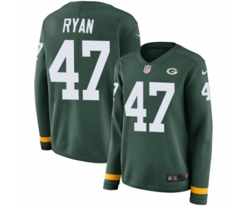 Women's Nike Green Bay Packers #47 Jake Ryan Limited Green Therma Long Sleeve NFL Jersey