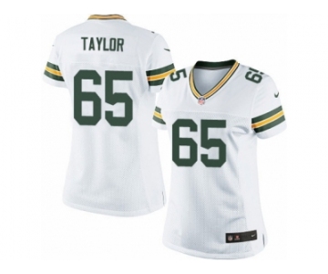 Women's Nike Green Bay Packers #65 Lane Taylor Limited White NFL Jersey