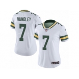 Women's Nike Green Bay Packers #7 Brett Hundley Limited White Rush NFL Jersey
