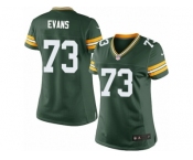 Women's Nike Green Bay Packers #73 Jahri Evans Limited Green Team Color NFL Jersey