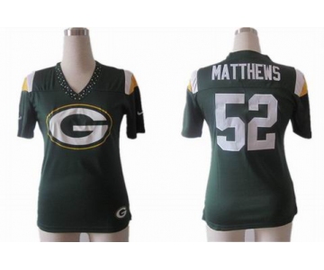 nike women nfl green bay packers #52 matthews field flirt fashion green[nike 2012]