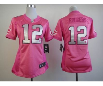 nike women nfl jerseys green bay packers #12 rodgers pink[nike love's]
