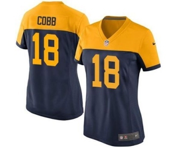 nike women nfl jerseys green bay packers #18 randall cobb yellow-blue[nike]
