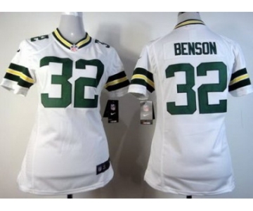 nike women nfl jerseys green bay packers #32 benson white[nike