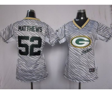 nike women nfl jerseys green bay packers #52 matthews [fem fan zebra]