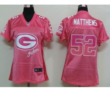 nike women nfl jerseys green bay packers #52 matthews pink[2012 fem fan]