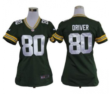 nike women nfl jerseys green bay packers #80 driver green[nike]