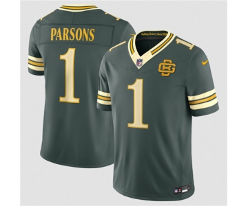 Youth Green Bay Packers #1 Micah Parsons Dark Green 2026 Rivalries Collection Limited Football Stitched Jersey