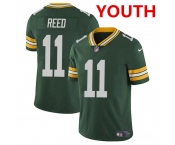 Youth Green Bay Packers #11 Jayden Reed Green Vapor Untouchable Football Stitched Jersey