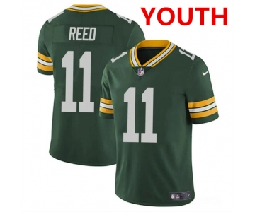 Youth Green Bay Packers #11 Jayden Reed Green Vapor Untouchable Football Stitched Jersey