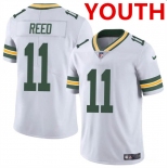 Youth Green Bay Packers #11 Jayden Reed White Vapor Untouchable Football Stitched Jersey