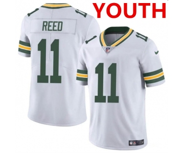 Youth Green Bay Packers #11 Jayden Reed White Vapor Untouchable Football Stitched Jersey