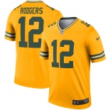 Youth Green Bay Packers #12 Aaron Rodgers Limited Gold Inverted Legend Football Jersey