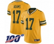 Youth Green Bay Packers #17 Davante Adams Limited Gold Rush Vapor Untouchable 100th Season Football Jersey