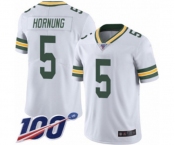 Youth Green Bay Packers #5 Paul Hornung White Vapor Untouchable Limited Player 100th Season Football Jersey