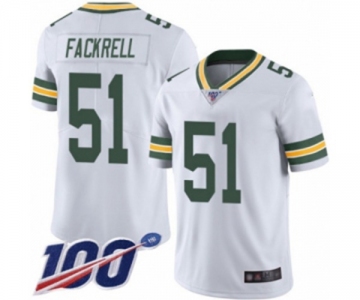 Youth Green Bay Packers #51 Kyler Fackrell White Vapor Untouchable Limited Player 100th Season Football Jersey