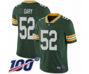 Youth Green Bay Packers #52 Rashan Gary Green Team Color Vapor Untouchable Limited Player 100th Season Football Jersey