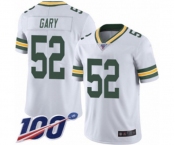 Youth Green Bay Packers #52 Rashan Gary White Vapor Untouchable Limited Player 100th Season Football Jersey