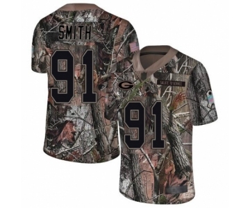 Youth Green Bay Packers #91 Preston Smith Limited Camo Rush Realtree Football Jersey