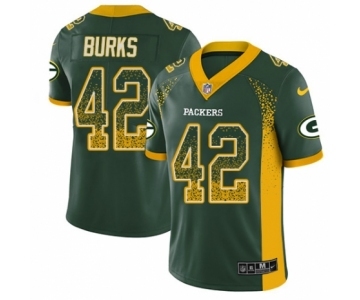 Youth Nike Green Bay Packers #42 Oren Burks Limited Green Rush Drift Fashion NFL Jersey
