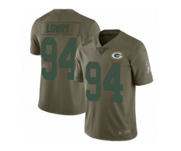 Youth Nike Green Bay Packers #94 Dean Lowry Limited Olive 2017 Salute to Service NFL Jersey