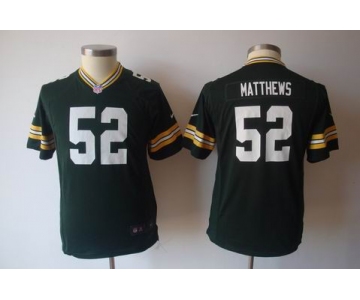nike youth nfl jerseys green bay packers #52 matthews green[nike]