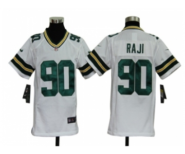 nike youth nfl jerseys green bay packers #90 raji white[nike]