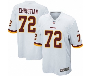 Men's Nike Washington Redskins #72 Geron Christian Game White NFL Jersey