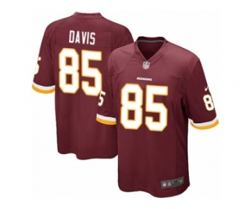 Men's Nike Washington Redskins #85 Vernon Davis Game Burgundy Red Team Color NFL Jersey
