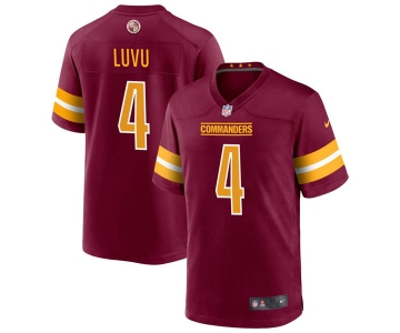 Mens Washington Commanders #4 Frankie Luvu Nike Burgundy Team Color Vapor Limited Jersey