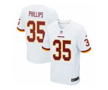 Men's Nike Washington Redskins #35 Dashaun Phillips Elite White NFL Jersey