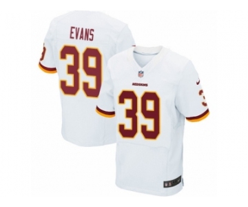 Men's Nike Washington Redskins #39 Josh Evans Elite White NFL Jersey