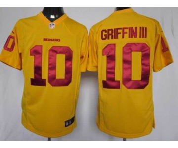 nike nfl jerseys washington redskins #10 griffin iii yellow[Elite]