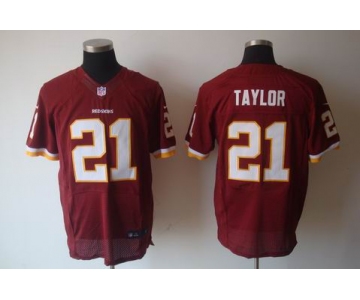 nike nfl jerseys washington redskins #21 taylor red[elite]