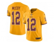 Men Nike Washington Redskins #12 Colt McCoy Limited Gold Rush Vapor Untouchable NFL Jerse