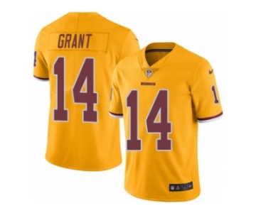 Men Nike Washington Redskins #14 Ryan Grant Limited Gold Rush Vapor Untouchable NFL Jersey