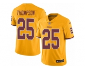 Men Nike Washington Redskins #25 Chris Thompson Limited Gold Rush Vapor Untouchable NFL Jersey
