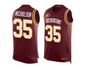 Men Nike Washington Redskins #35 Montae Nicholson Limited Red Player Name & Number Tank Top NFL Jersey