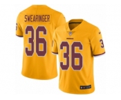 Men Nike Washington Redskins #36 D.J. Swearinger Limited Gold Rush Vapor Untouchable NFL Jersey