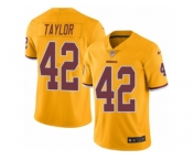 Men Nike Washington Redskins #42 Charley Taylor Limited Gold Rush Vapor Untouchable NFL Jersey