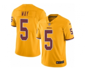 Men Nike Washington Redskins #5 Tress Way Limited Gold Rush Vapor Untouchable NFL Jersey