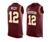 Men's Nike Washington Redskins #12 Colt McCoy Limited Red Player Name & Number Tank Top NFL Jersey