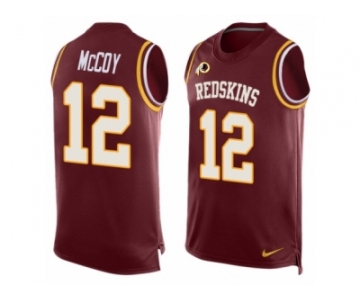 Men's Nike Washington Redskins #12 Colt McCoy Limited Red Player Name & Number Tank Top NFL Jersey