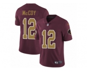 Men's Nike Washington Redskins #12 Colt McCoy Vapor Untouchable Limited Burgundy Red Gold Number Alternate 80TH Anniversary NFL Jersey