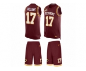 Men's Nike Washington Redskins #17 Doug Williams Limited Burgundy Red Tank Top Suit NFL Jersey